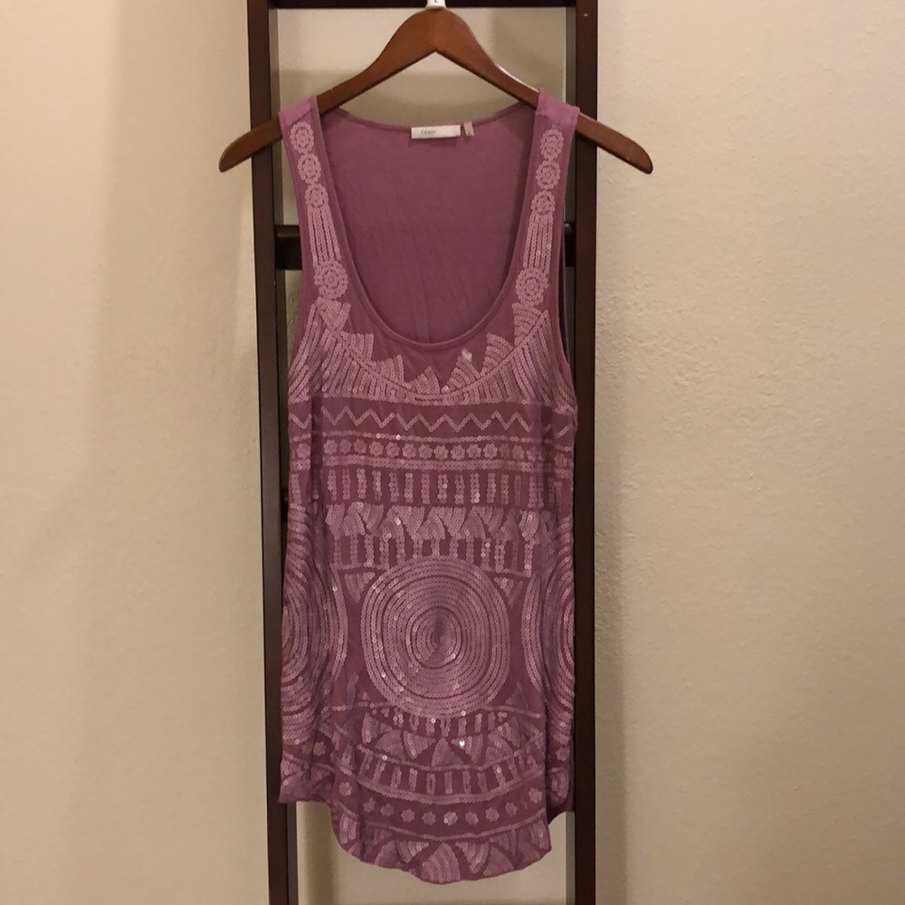 Mauve Sequin Top